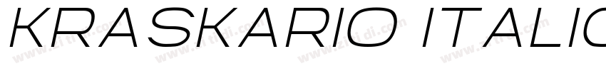 Kraskario Italic字体转换